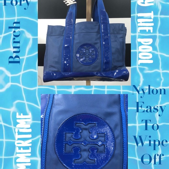 Tory Burch Nylon/Patent Leather Tote - Picture 3 of 11